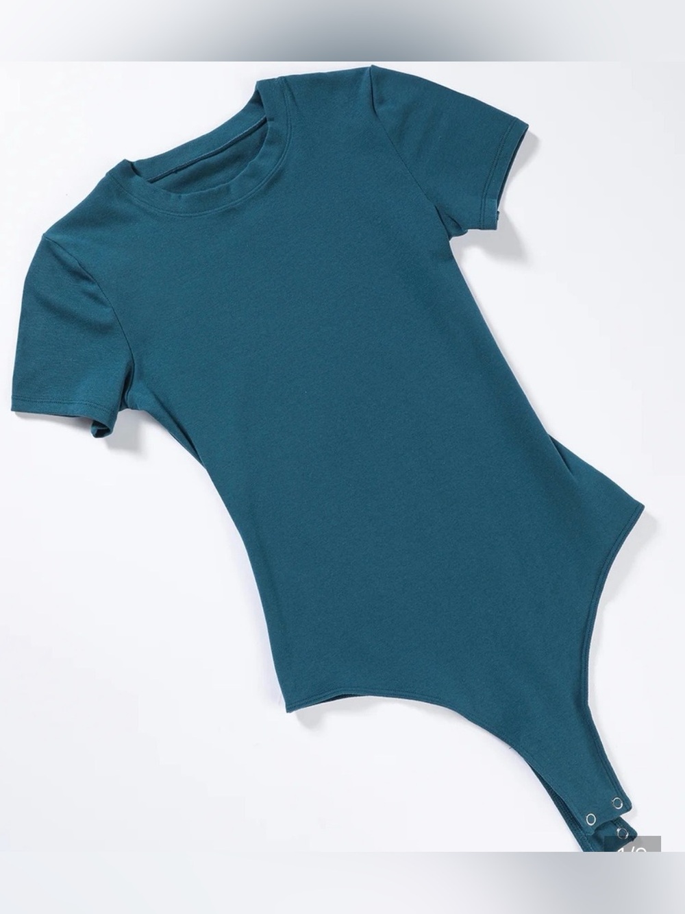Wild Fable Teal Crew Neck Short Sleeve Bodysuit Size L NWOT